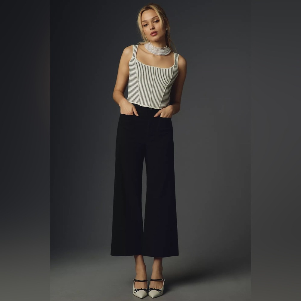 Maeve Classic Black Wide Leg Trousers